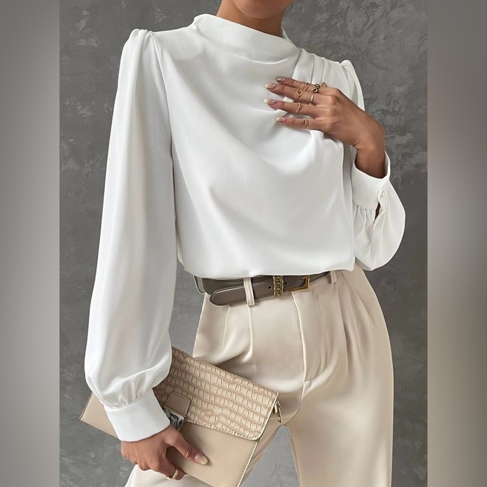 Express Classic White Blouse - Picture 1 of 6